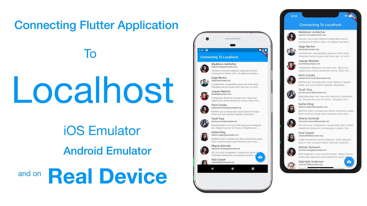 Connecting Flutter application to Localhost